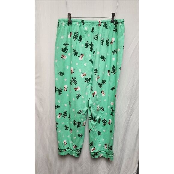 PajamaGram CO. Christmas 2PC Pajama Set Multicolor Green Size 1X - Picture 4 of 8